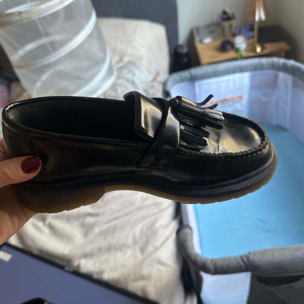 Classic Doc Marten Black Tassel Loafers - Picture 3 of 6